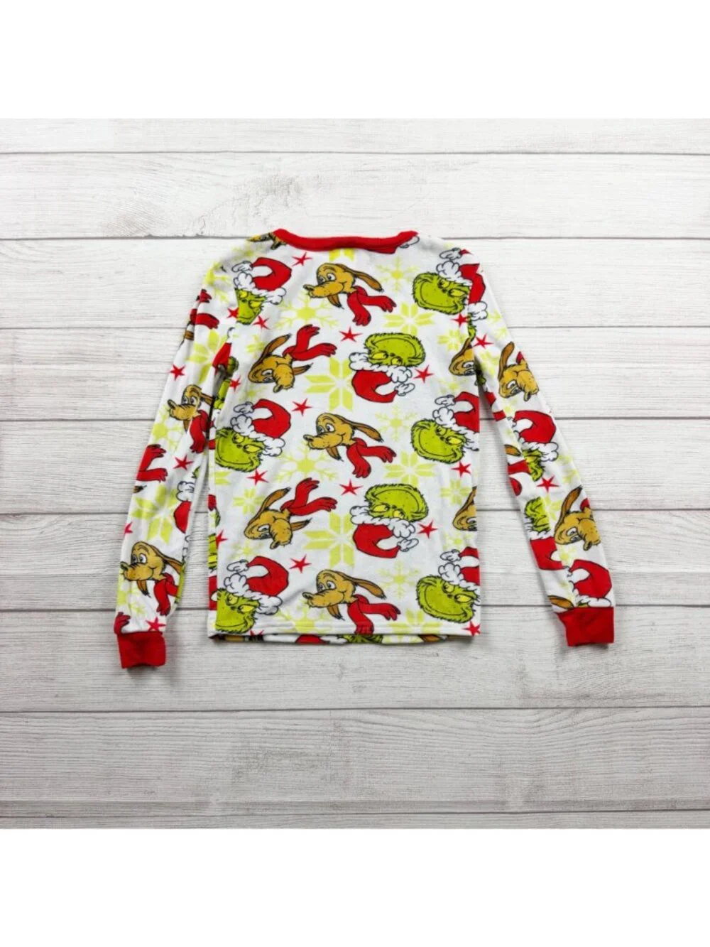 Dr. Seuss The Grinch Kids Pajama Set Red Green Max Festive Print 10